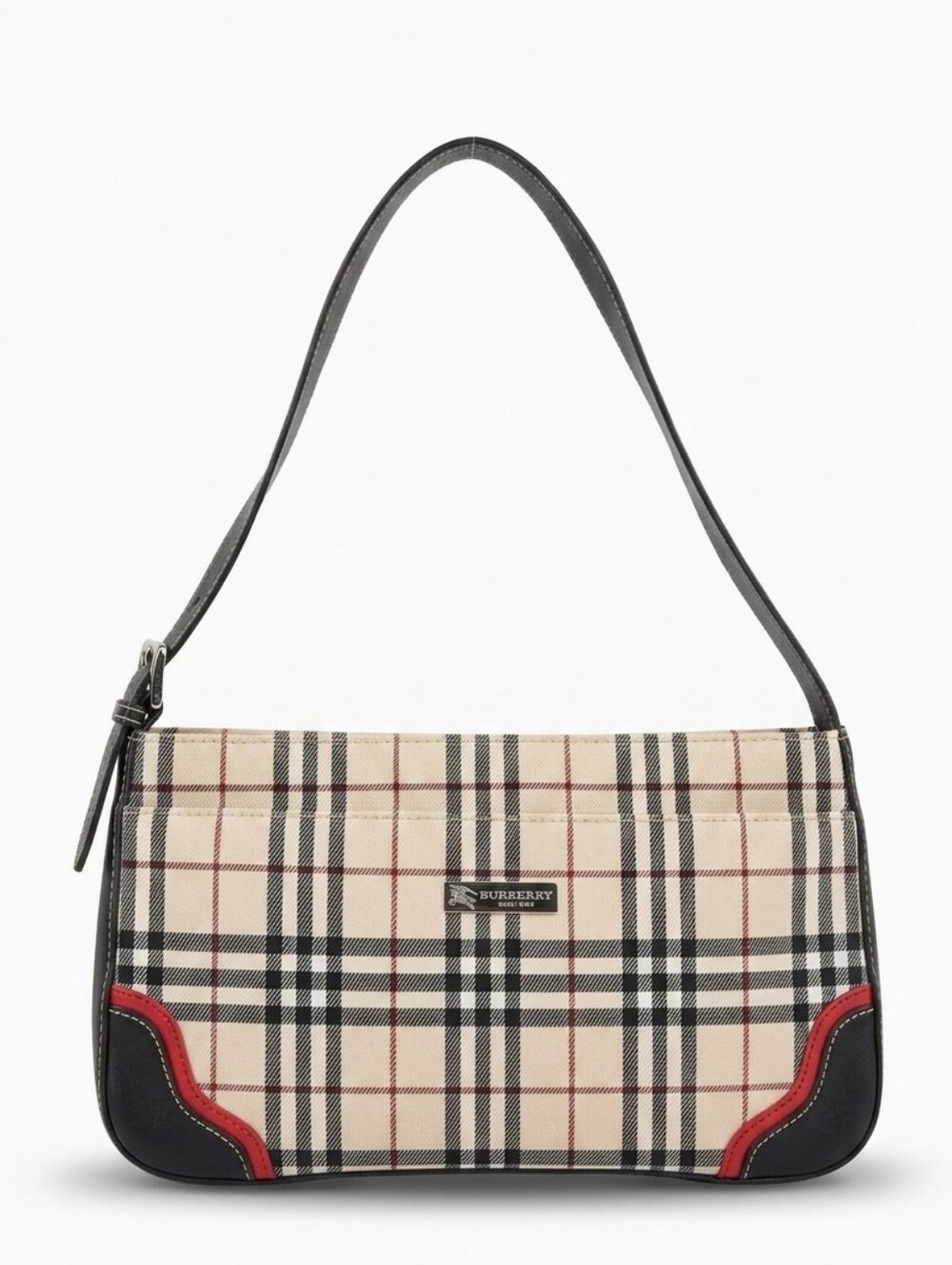 Authentic Vintage Burberry Classic Check Canvas Tote Bag - Luxury Designer Purse